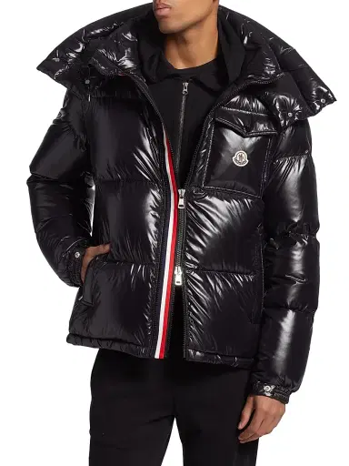 Moncler Men's Montbeliard Hooded Down Jacket - Black | Thumbnail 2 Moncler Men's Montbeliard Hooded Down Jacket - Black | Thumbnail 2