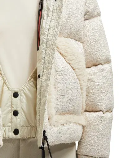 Moncler Grenoble Women's Stowe Metallic Boucle Jacket with Shearling Collar - Light Beige | Thumbnail 5 Moncler Grenoble Women's Stowe Metallic Boucle Jacket with Shearling Collar - Light Beige | Thumbnail 5