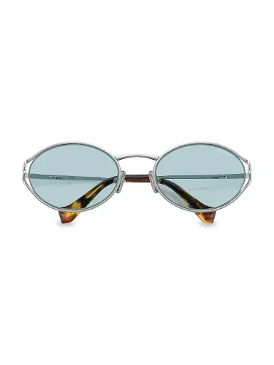 Miu Miu Women's 54MM Metal Round Sunglasses - Silver Blue | Thumbnail 5