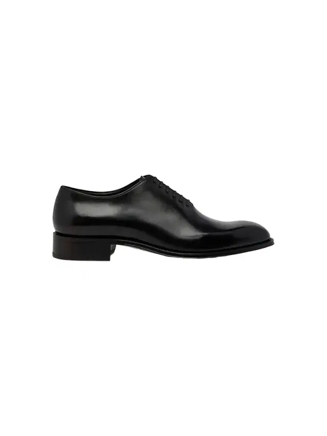 TOM FORD Men's Burnished Leather Lace-Up Oxfords - Black