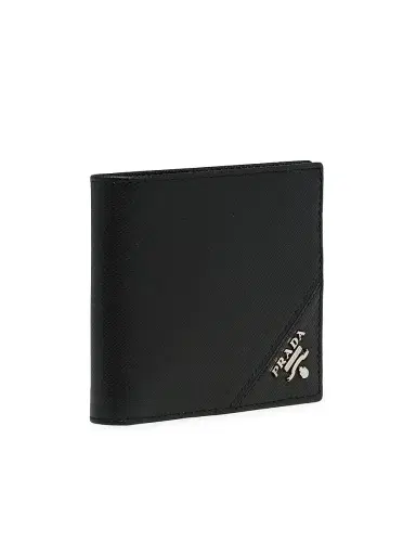 Prada Men's Saffiano Leather Wallet - Black | Thumbnail 2