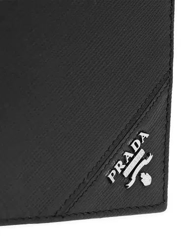 Prada Men's Saffiano Leather Wallet - Black | Thumbnail 5
