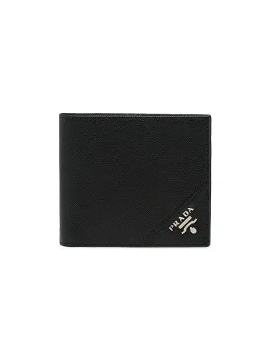 Prada Men's Saffiano Leather Wallet - Black | Thumbnail 1