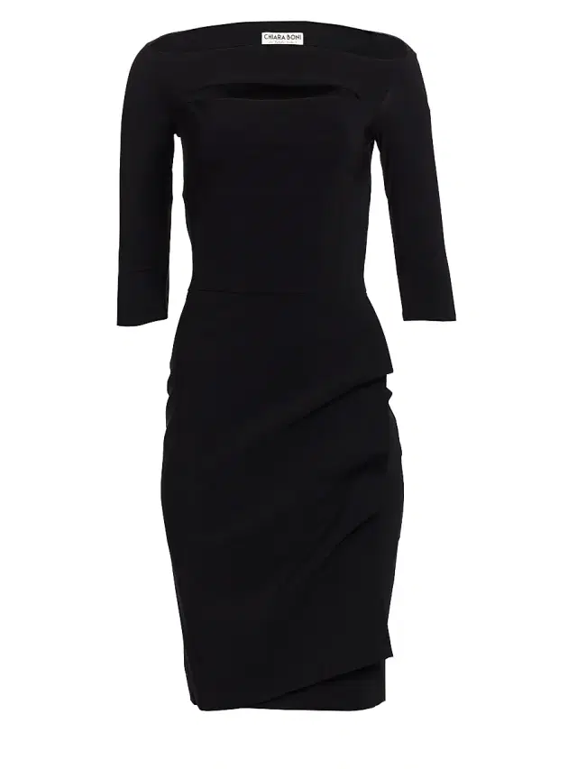 Chiara Boni La Petite Robe Kate Boatneck Dress - Black