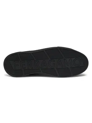 Ferragamo Men's Clayton Leather Low-Top Sneakers - Nero - Size 13 | Thumbnail 6 Ferragamo Men's Clayton Leather Low-Top Sneakers - Nero - Size 13 | Thumbnail 6