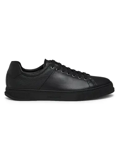 Ferragamo Men's Clayton Leather Low-Top Sneakers - Nero - Size 13 | Thumbnail 1 Ferragamo Men's Clayton Leather Low-Top Sneakers - Nero - Size 13 | Thumbnail 1