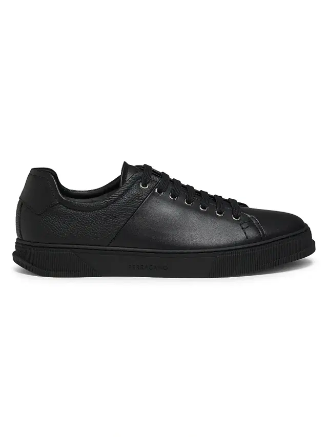 Men's Clayton Leather Low-Top Sneakers - Nero - Size 13 Men's Clayton Leather Low-Top Sneakers - Nero - Size 13