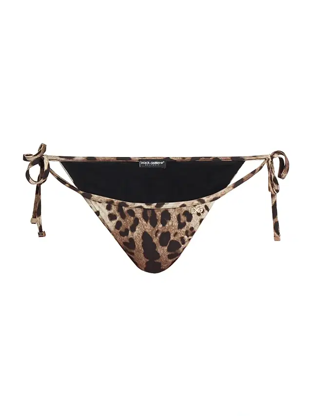 Women's Leopard Side-Tie Bikini Bottom - Leo New