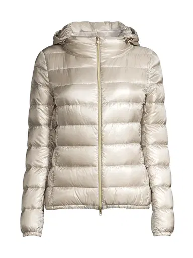 Herno Women's Giada Hooded Down Jacket - Pearl | Thumbnail 1