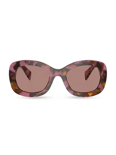 Prada Women's 55MM Oval Sunglasses - Rose Havana Taupe | Thumbnail 2