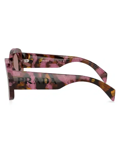 Prada Women's 55MM Oval Sunglasses - Rose Havana Taupe | Thumbnail 3