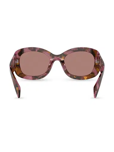 Prada Women's 55MM Oval Sunglasses - Rose Havana Taupe | Thumbnail 4