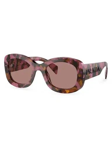 Prada Women's 55MM Oval Sunglasses - Rose Havana Taupe | Thumbnail 1