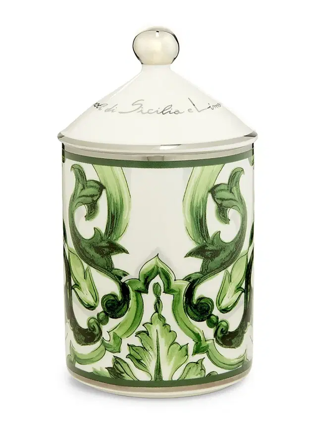 Dolce & Gabbana Blue Mediterraneo Sicilian Neroli Lemon Candle - White Green
