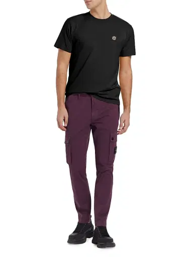 Stone Island Men's Cotton Crewneck T-Shirt - Black - Size Small | Thumbnail 2