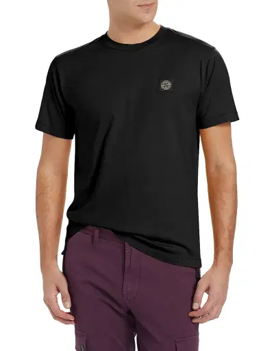 Stone Island Men's Cotton Crewneck T-Shirt - Black - Size Small | Thumbnail 3