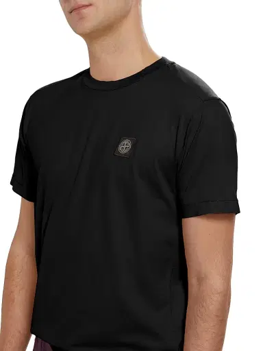 Stone Island Men's Cotton Crewneck T-Shirt - Black - Size Small | Thumbnail 6