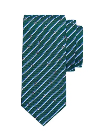 FERRAGAMO Men's Paint Roller Striped Silk Tie - Bordeaux | Thumbnail 1