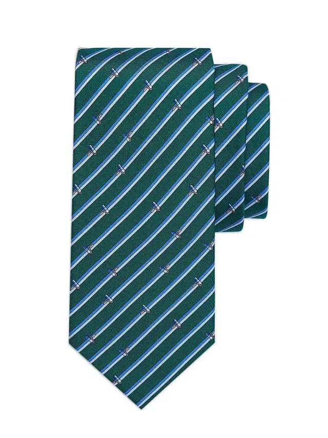Men's Paint Roller Striped Silk Tie - Bordeaux Men's Paint Roller Striped Silk Tie - Bordeaux