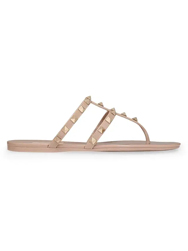 Women's Rockstud Flat Rubber Sandals - Poudre