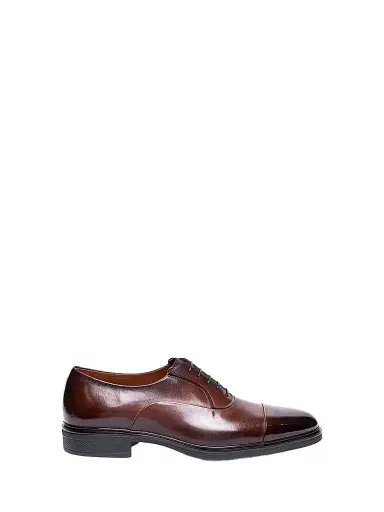 Santoni Men's Leather Cap-Toe Derby Shoes - Dark Brown - Size 13 | Thumbnail 1