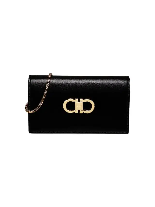 FERRAGAMO Women's Mini Double Gancio Bag - Nero Flame Red