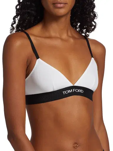 Tom Ford Women's Modal Signature Bra - White - Size XXS | Thumbnail 6