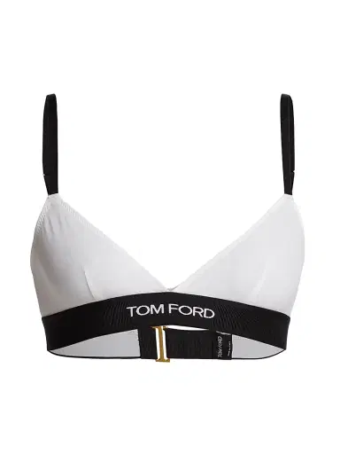 Tom Ford Women's Modal Signature Bra - White - Size XXS | Thumbnail 1