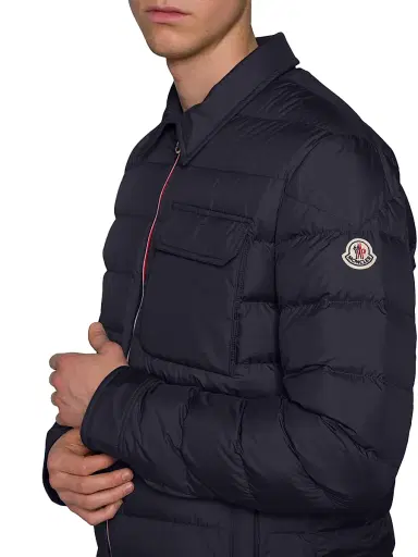 Moncler Men's Fazzon Down Quilted Shacket - Navy Blue | Thumbnail 5