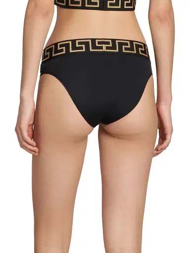 Versace Women's La Greca Bikini Bottom Brief - Black - Size XL | Thumbnail 5 Versace Women's La Greca Bikini Bottom Brief - Black - Size XL | Thumbnail 5
