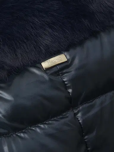 Herno Women's Faux-Fur Down Puffer Jacket - Navy | Thumbnail 6