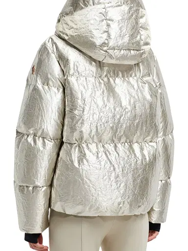Moncler Grenoble Women's Trevelin Lamé Bomber Jacket - Silver | Thumbnail 3 Moncler Grenoble Women's Trevelin Lamé Bomber Jacket - Silver | Thumbnail 3