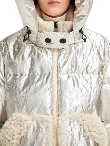 Moncler Grenoble Women's Trevelin Lamé Bomber Jacket - Silver | Thumbnail 4 Moncler Grenoble Women's Trevelin Lamé Bomber Jacket - Silver | Thumbnail 4