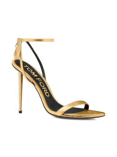 Tom Ford Women's Padlock 105MM Leather Point-Toe Ankle-Strap Sandals | Thumbnail 2 Tom Ford Women's Padlock 105MM Leather Point-Toe Ankle-Strap Sandals | Thumbnail 2