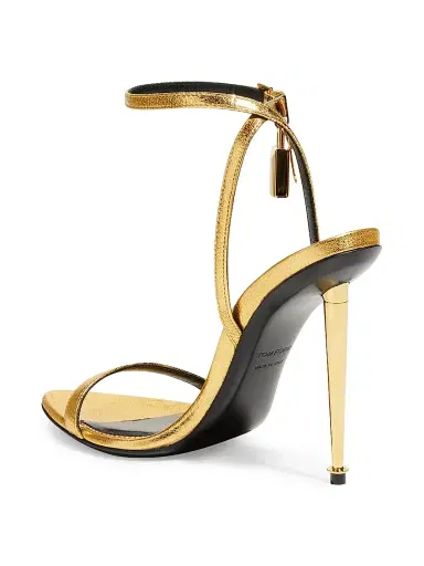 Tom Ford Women's Padlock 105MM Leather Point-Toe Ankle-Strap Sandals | Thumbnail 5 Tom Ford Women's Padlock 105MM Leather Point-Toe Ankle-Strap Sandals | Thumbnail 5