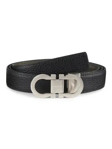 Ferragamo Men's Cut-to-Size Gancini Belt - New Olive Nero - Size 46 | Thumbnail 3 Ferragamo Men's Cut-to-Size Gancini Belt - New Olive Nero - Size 46 | Thumbnail 3