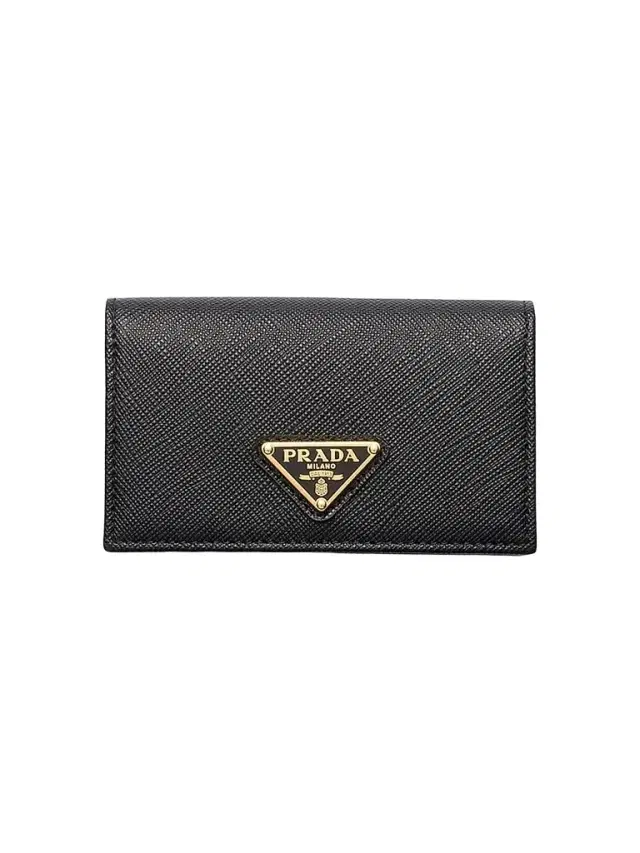 Prada Women's Saffiano Leather Card Holder - Black