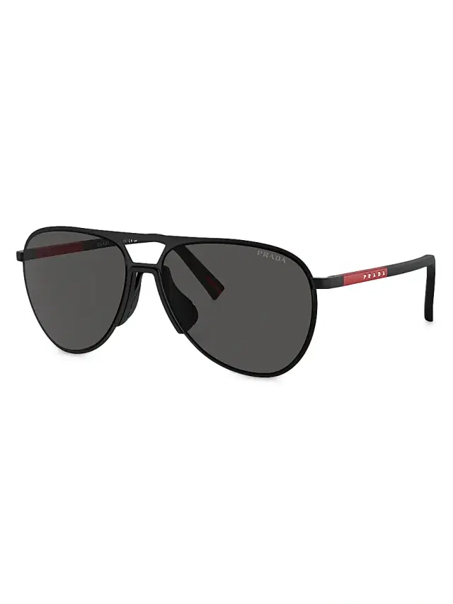 Prada Linea Rossa Men's PS 53ZS 59MM Aviator Sunglasses