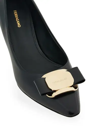 Ferragamo Women's Zelma 40MM Leather Pumps - Nero - Size 9 | Thumbnail 5 Ferragamo Women's Zelma 40MM Leather Pumps - Nero - Size 9 | Thumbnail 5