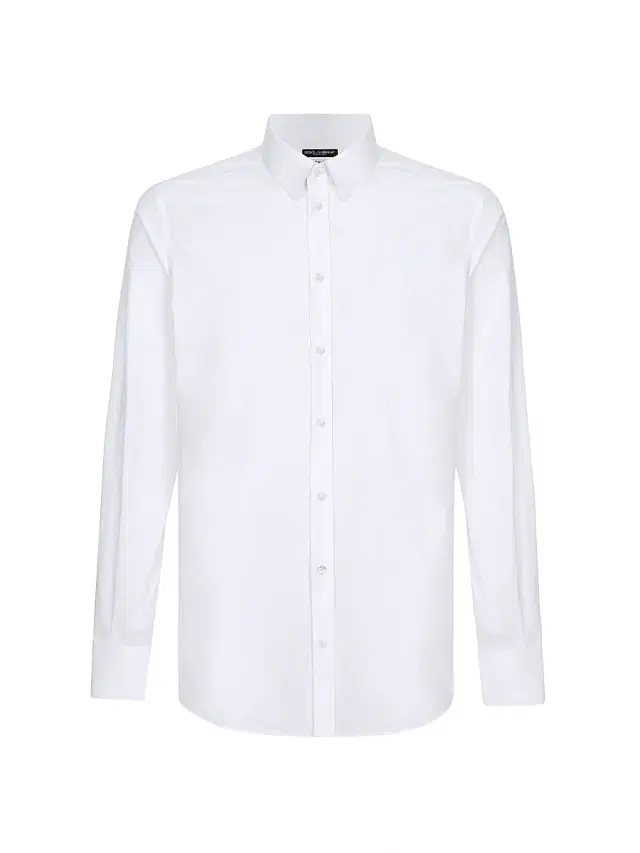 Men's Poplin Button-Front Shirt - Bianco Ottico