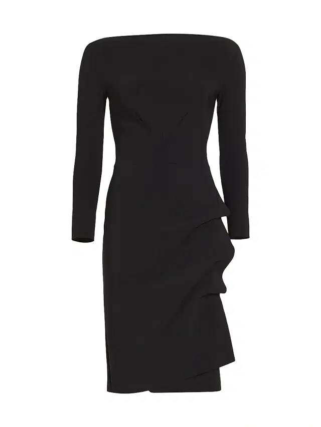 Chiara Boni La Petite Robe Women's Cassandre Wrap-Effect Boatneck Dress - Black