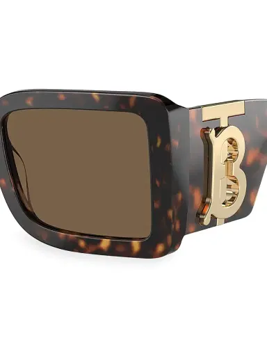 Burberry Women's 55MM Square Sunglasses - Dark Havana | Thumbnail 3