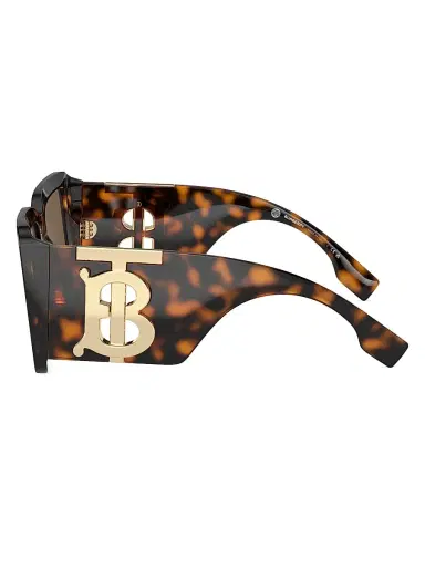 Burberry Women's 55MM Square Sunglasses - Dark Havana | Thumbnail 4