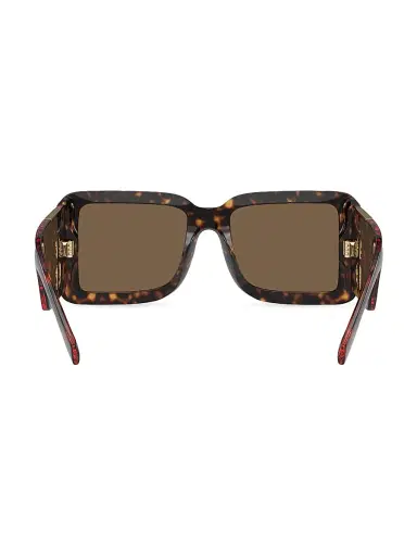 Burberry Women's 55MM Square Sunglasses - Dark Havana | Thumbnail 5