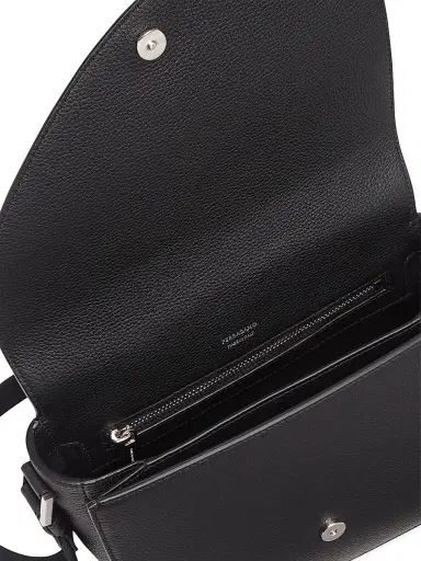 Ferragamo Men's Fiamma Leather Shoulder Bag | Thumbnail 5 Ferragamo Men's Fiamma Leather Shoulder Bag | Thumbnail 5
