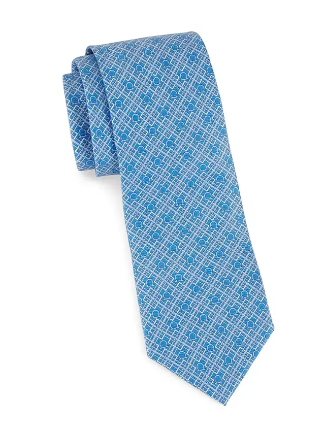 Men's Vera Silk Tie - Light Blue