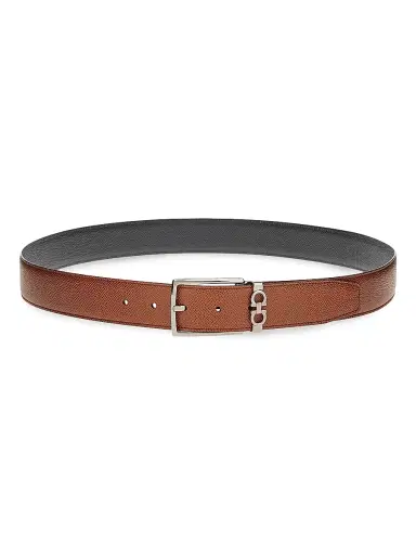 Ferragamo Men's Cut-to-Size Reversible Leather Belt - Radica Nero - Size 44 | Thumbnail 2 Ferragamo Men's Cut-to-Size Reversible Leather Belt - Radica Nero - Size 44 | Thumbnail 2