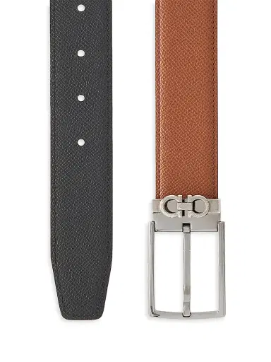 Ferragamo Men's Cut-to-Size Reversible Leather Belt - Radica Nero - Size 44 | Thumbnail 7 Ferragamo Men's Cut-to-Size Reversible Leather Belt - Radica Nero - Size 44 | Thumbnail 7