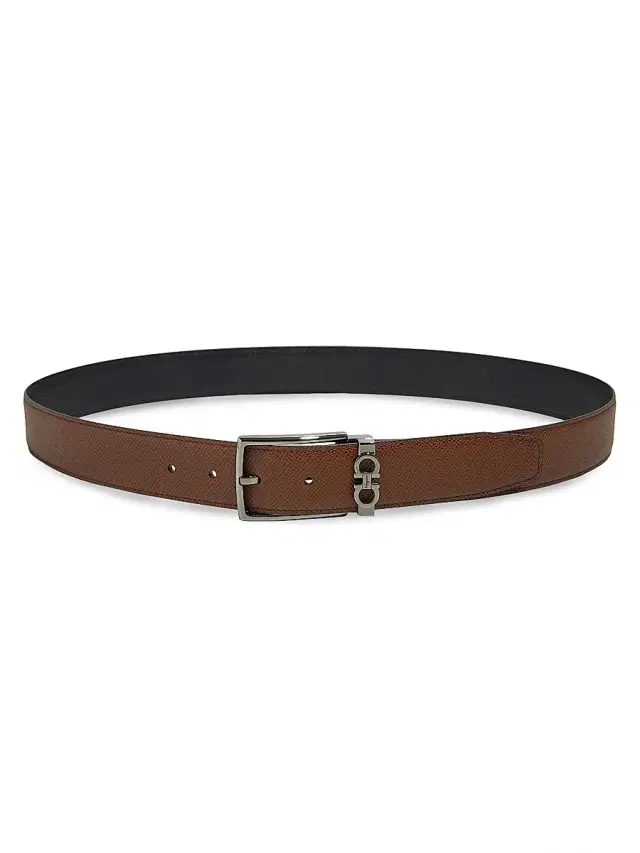 FERRAGAMO Men's Cut-to-Size Reversible Leather Belt - Radica Nero
