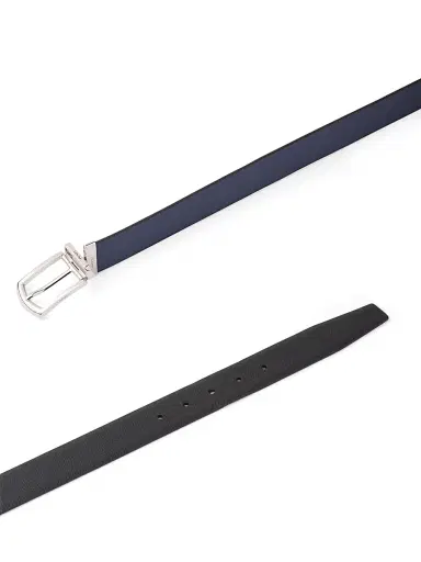 Prada Men's Reversible Saffiano Leather Belt - Black Blue - Size 48 | Thumbnail 2 Prada Men's Reversible Saffiano Leather Belt - Black Blue - Size 48 | Thumbnail 2